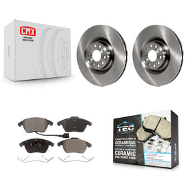 Front Brake Rotor And Ceramic Pad Kit For Volkswagen CC GTI Golf Audi A3 Quattro