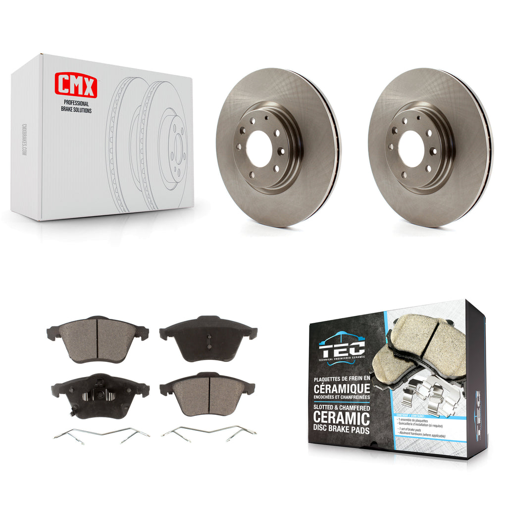 [Front] 2006-2007 Mazda 6 Mazdaspeed Premium OE Brake Rotors & Ceramic Pads Kit For Max Braking