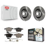 Front Brake Rotors Ceramic Pad Kit For Audi A6 Quattro With 347mm Diameter Rotor