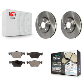 Front Disc Brake Rotors And Ceramic Pads Kit For Mercedes-Benz E350 E320 E300