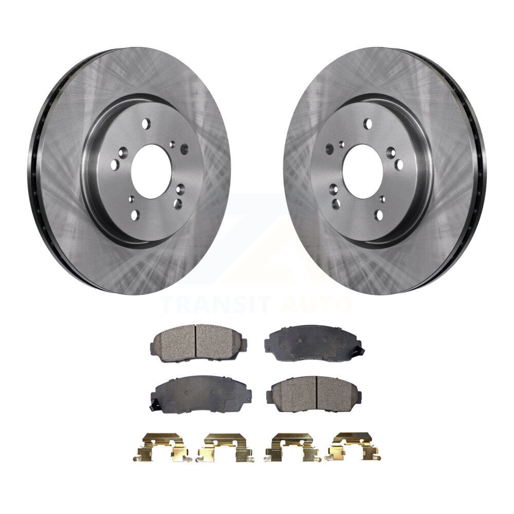 Front Disc Brake Rotor Ceramic Pad Kit For Honda CR-V Acura RDX Accord Crosstour