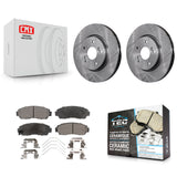 Front Disc Brake Rotors And Ceramic Pads Kit For Honda CR-V Crosstour Accord