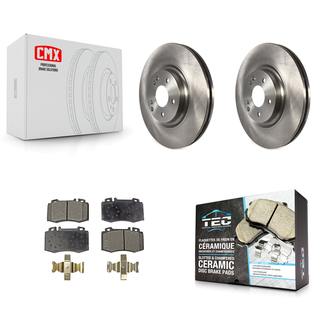 Front Disc Brake Rotors And Ceramic Pads Kit For Mercedes-Benz C230 C320 SLK350