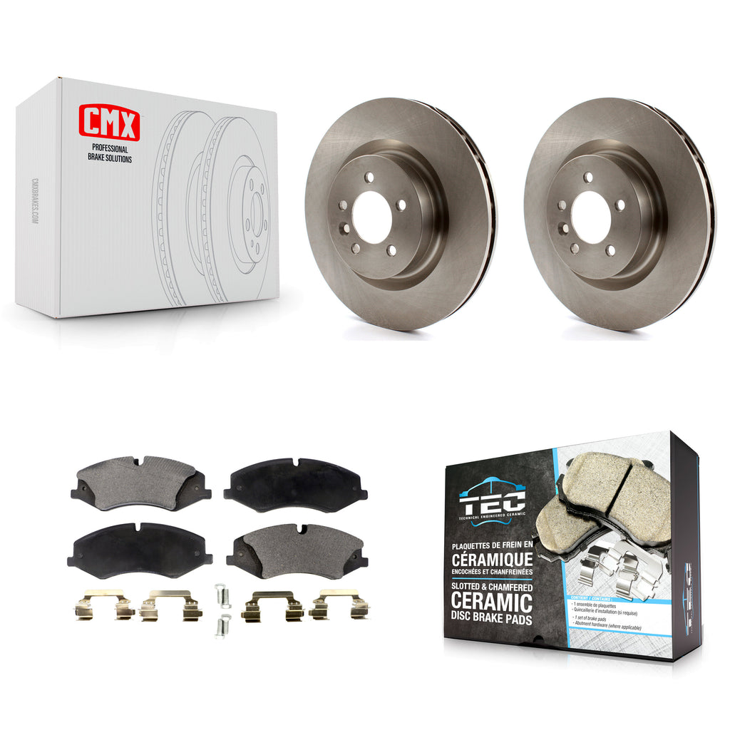 Front Disc Brake Rotors Ceramic Pad Kit For Land Rover Range Sport LR4 Discovery
