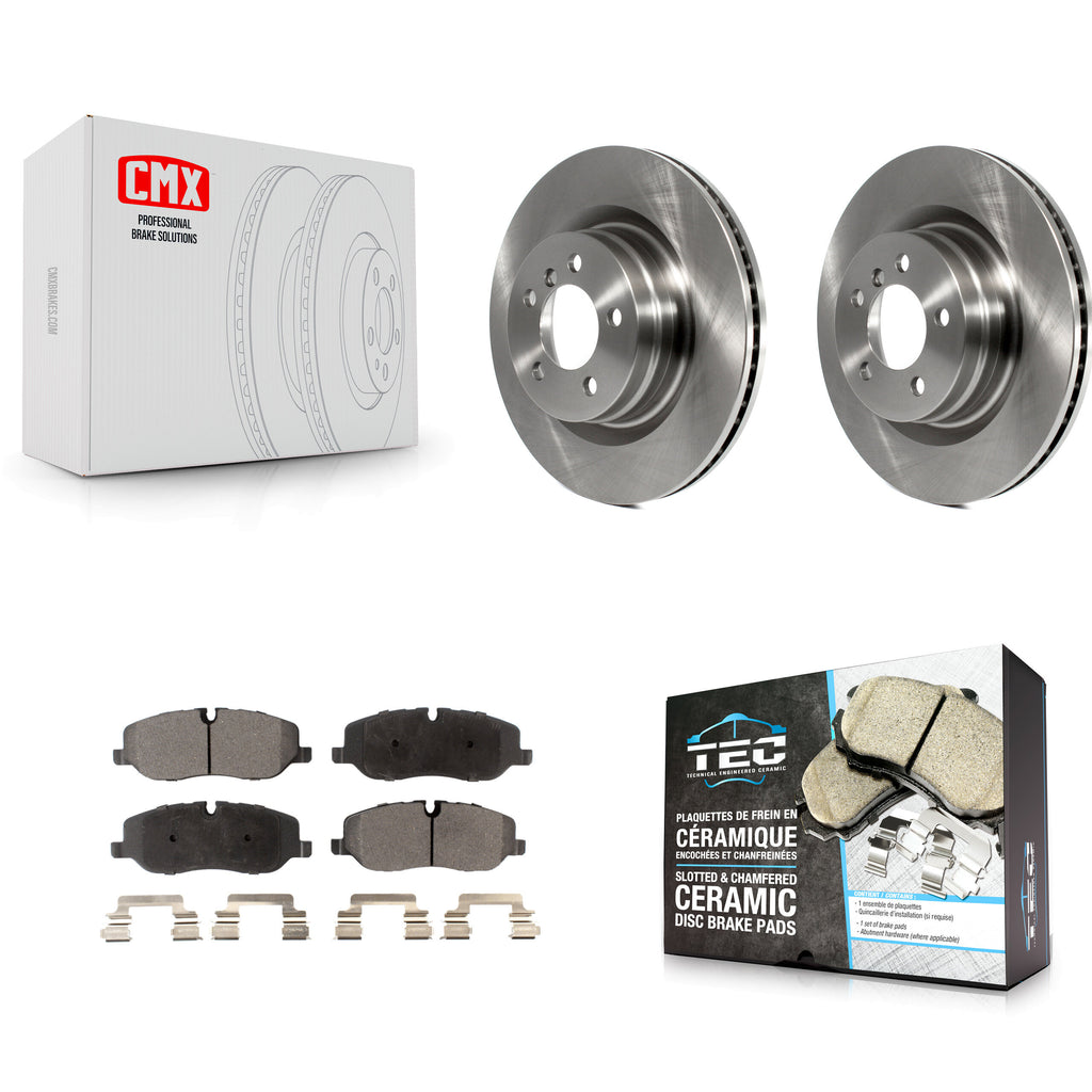 Front Brake Rotor Ceramic Pad Kit For 06-09 Land Rover Range Naturally Aspirated