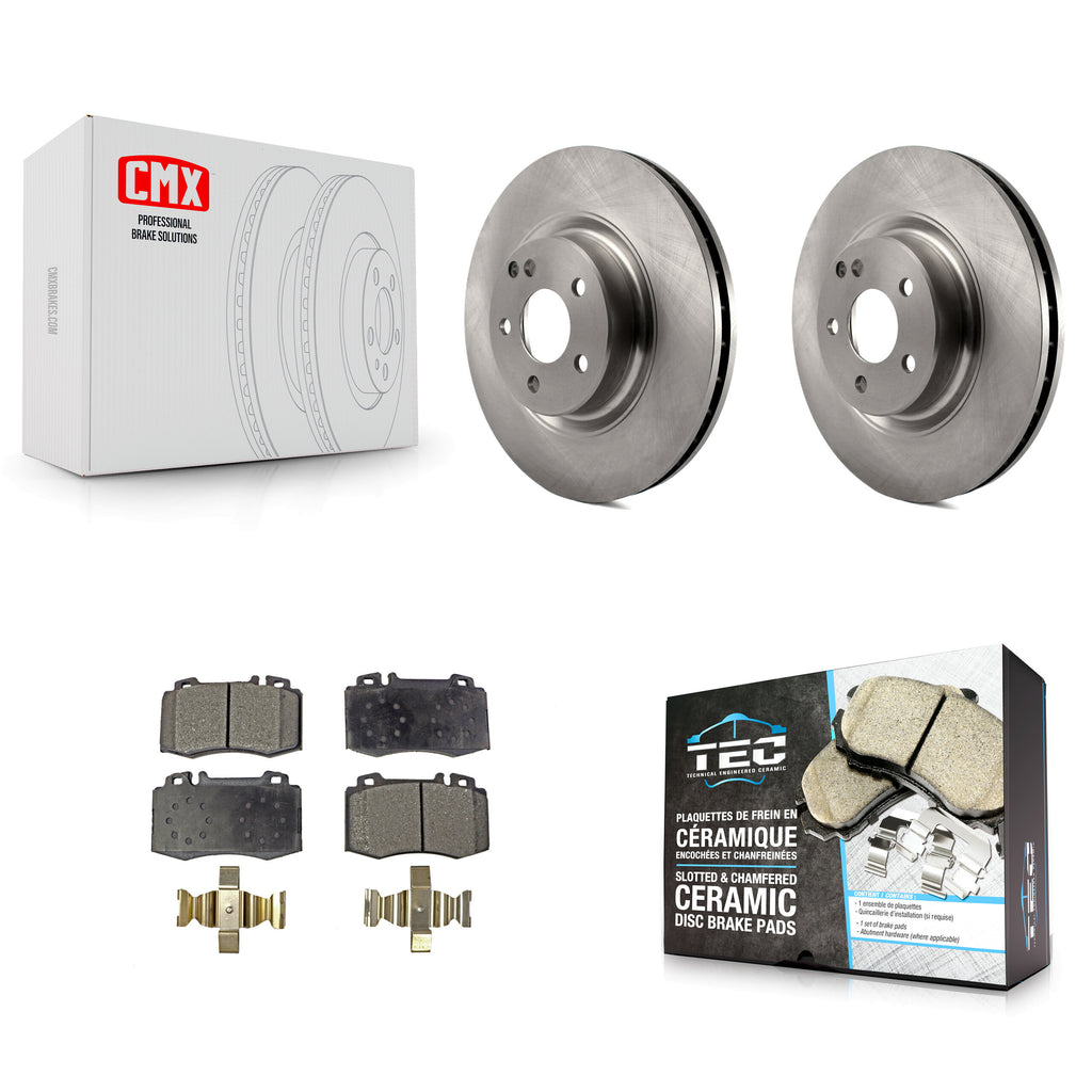 Front Disc Brake Rotors And Ceramic Pad Kit For Mercedes-Benz CLS550 CLS500 E550