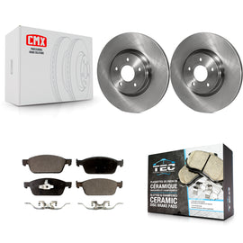 Front Disc Brake Rotors And Ceramic Pads Kit For Ford Focus ST
