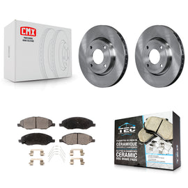 [Front] 2008 Nissan Versa 4-Wheel ABS Premium OE Brake Rotors & Ceramic Pads Kit For Max Braking