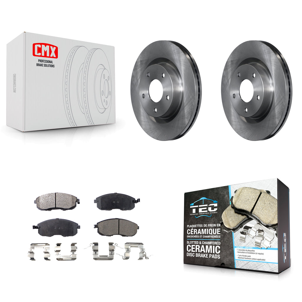 Front Disc Brake Rotors And Ceramic Pads Kit For Nissan Altima