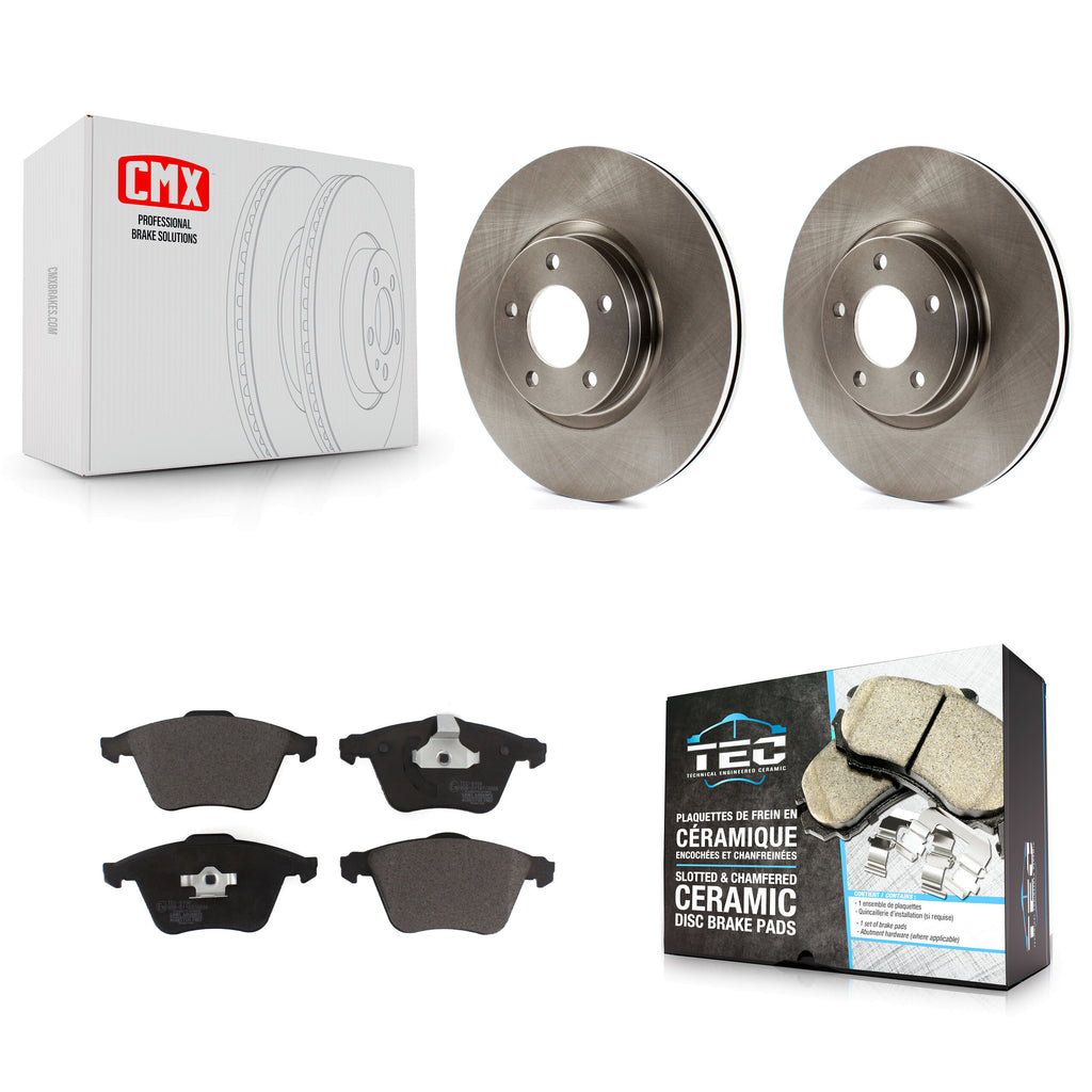 Front Disc Brake Rotors And Ceramic Pads Kit For Mazda 3