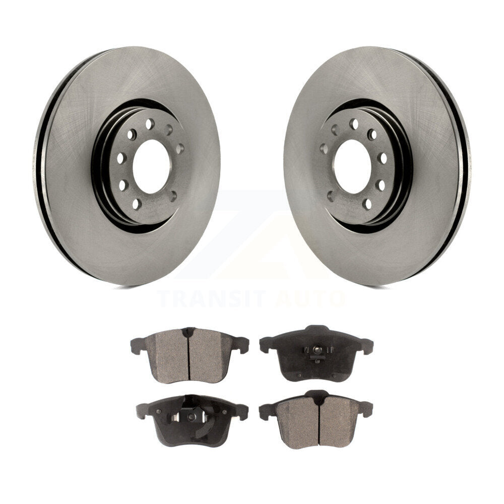 Front Disc Brake Rotors & Ceramic Pad Kit For Saab 9-3 With 314mm Diameter Rotor