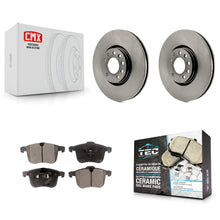 Load image into Gallery viewer, Front Disc Brake Rotors &amp; Ceramic Pad Kit For Saab 9-3 With 314mm Diameter Rotor