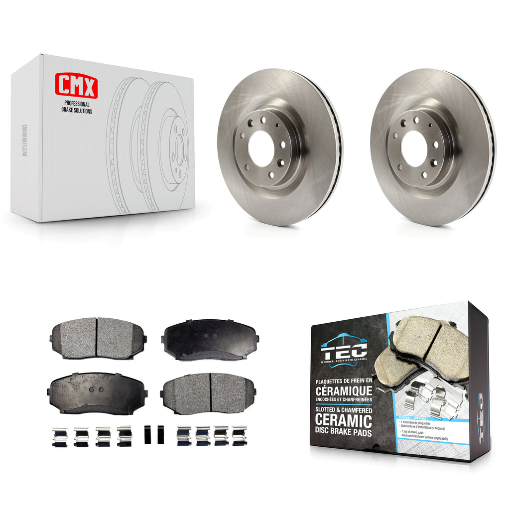 [Front] 2007-2015 Mazda CX-9 Premium OE Brake Rotors & Ceramic Pads Kit For Max Braking