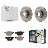 Front Disc Brake Rotors And Ceramic Pads Kit For BMW X5 X6