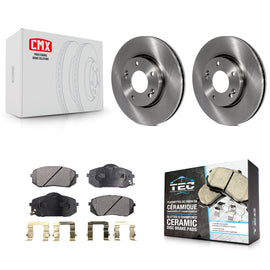 [Front] 2007-2009 Kia Rondo Premium OE Brake Rotors & Ceramic Pads Kit For Max Braking
