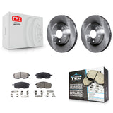 [Front] 2007-2012 Nissan Sentra SE-R Premium OE Brake Rotors & Ceramic Pads Kit For Max Braking