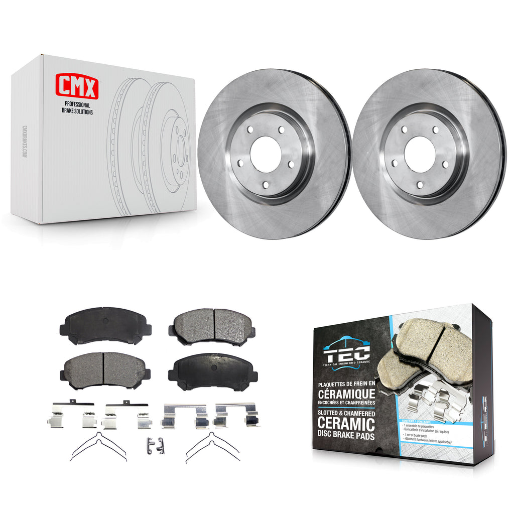 Front Disc Brake Rotors And Ceramic Pads Kit For Nissan Sentra Juke