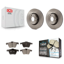 Front Brake Rotor & Ceramic Pad Kit For Volvo S60 XC70 S80 V60 Cross Country V70