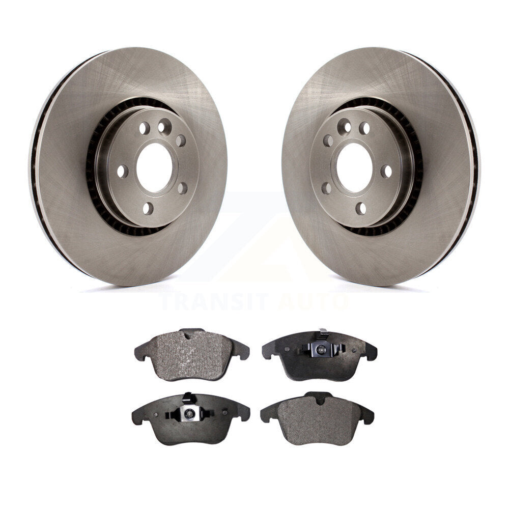 Front Disc Brake Rotors And Ceramic Pads Kit For 2008-2015 Land Rover LR2