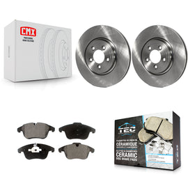 Front Disc Brake Rotor & Ceramic Pad Kit For Jaguar XF S-Type XK XJ8 Vanden Plas