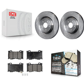 Front Brake Rotor Ceramic Pad Kit For INFINITI G37 Q50 Nissan 370Z Q60 M37 Q70 Z