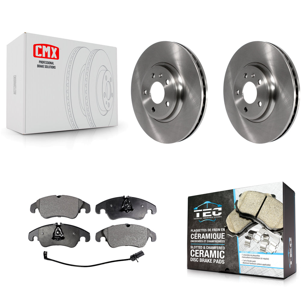 Front Disc Brake Rotors And Ceramic Pads Kit For Audi A4 Quattro Q5 A5 allroad