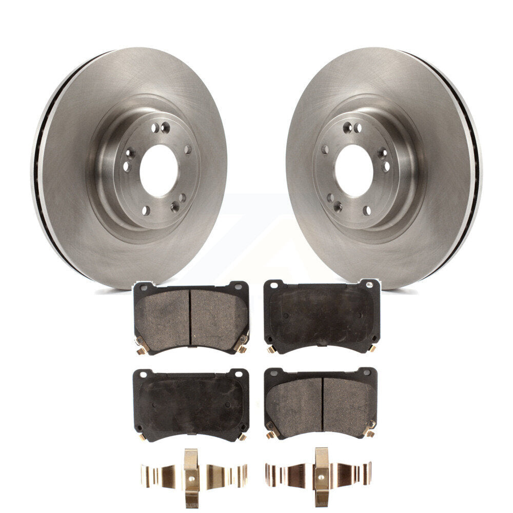 Front Disc Brake Rotors And Ceramic Pads Kit For Hyundai Genesis