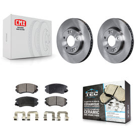 [Front] 2010-2011 Kia Soul 2.0L Premium OE Brake Rotors & Ceramic Pads Kit For Max Braking