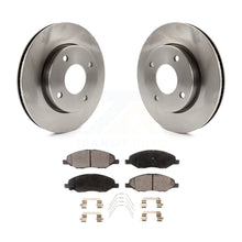 Charger l&#39;image dans la galerie, Front Disc Brake Rotors And Ceramic Pads Kit For 2009-2011 Nissan Versa 1.6L