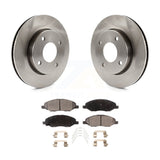 Front Disc Brake Rotors And Ceramic Pads Kit For 2009-2011 Nissan Versa 1.6L