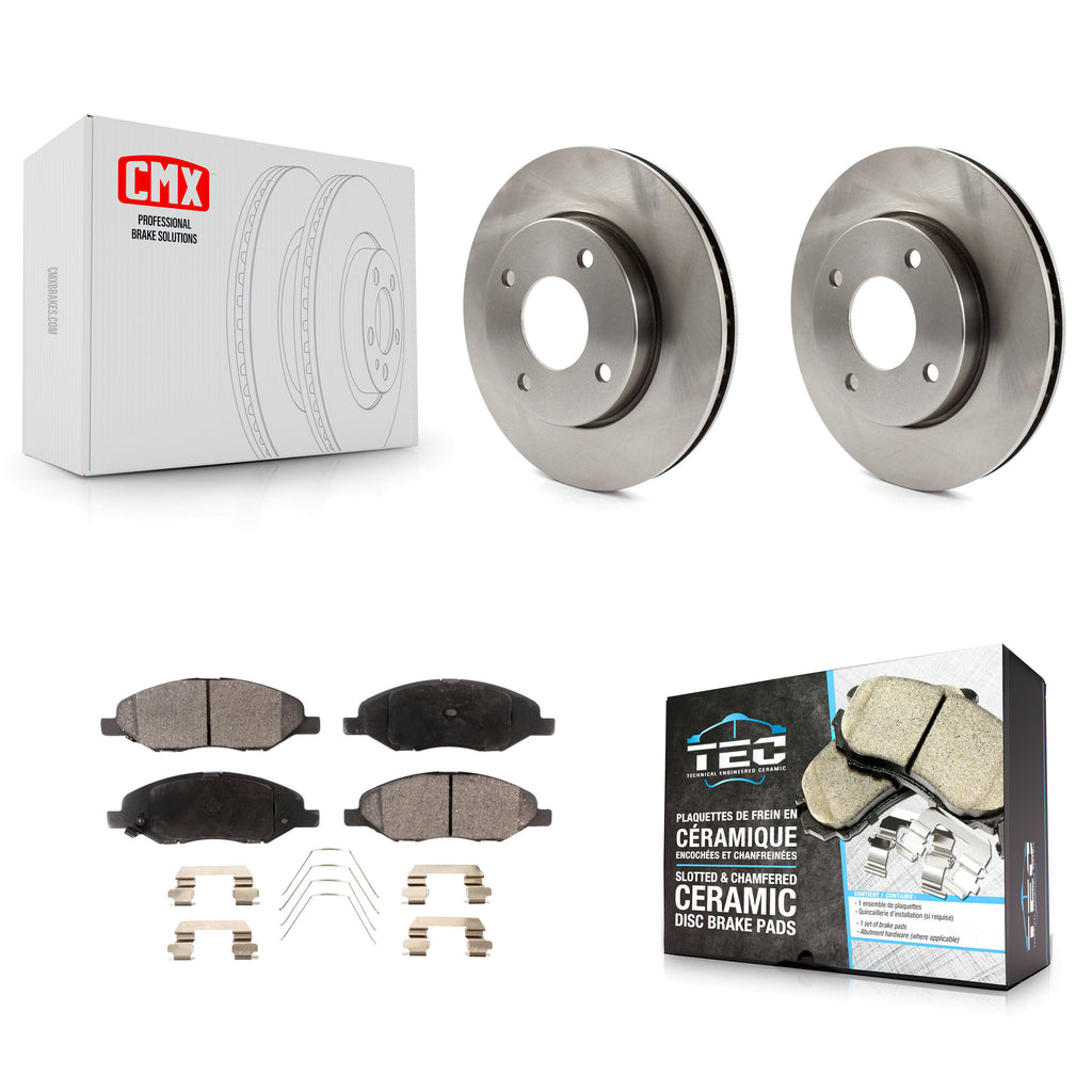 [Front] 2009-2011 Nissan Versa 1.6L Premium OE Brake Rotors & Ceramic Pads Kit For Max Braking