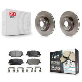 Front Disc Brake Rotors And Ceramic Pads Kit For Hyundai Genesis Coupe