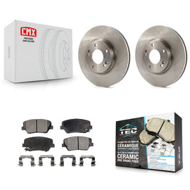 Front Disc Brake Rotors And Ceramic Pads Kit For Kia Sorento Hyundai Santa Fe