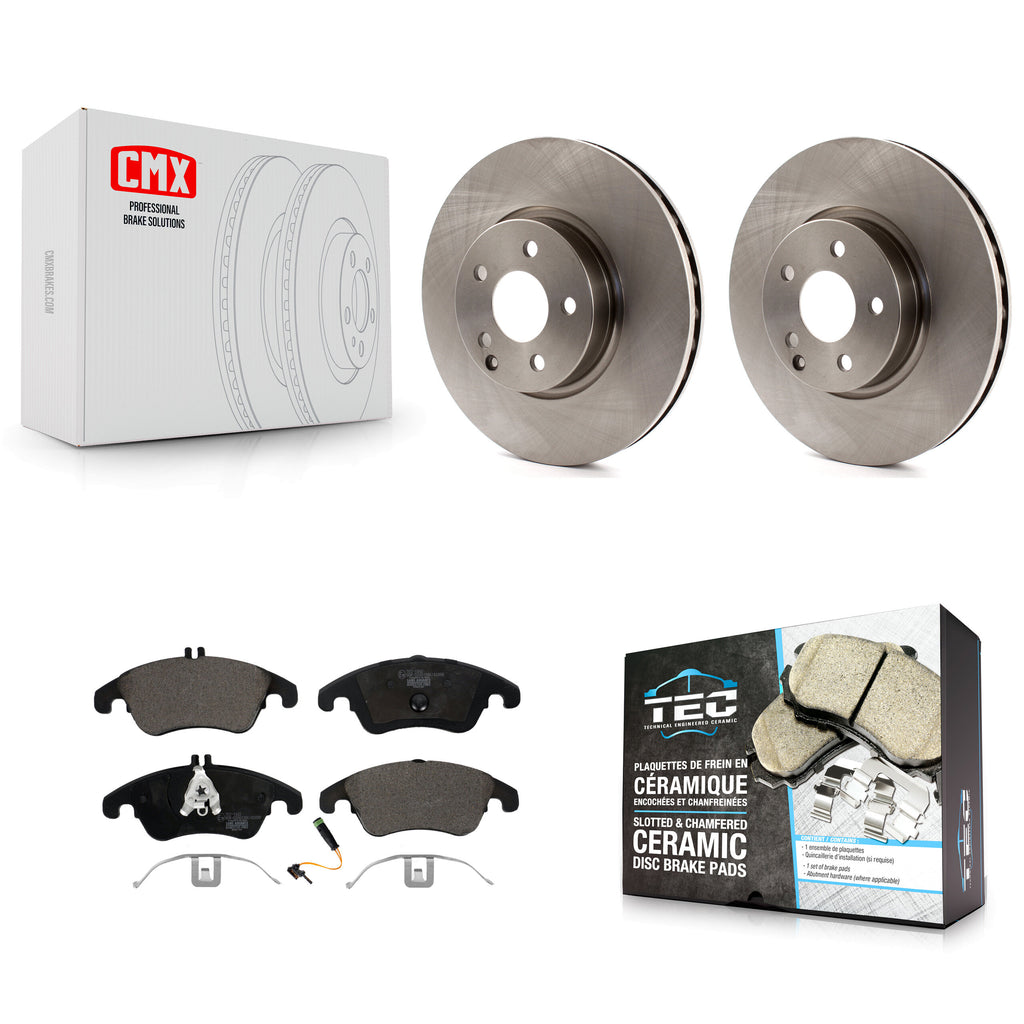 Front Brake Rotor And Ceramic Pad Kit For Mercedes-Benz E350 C300 C350 E400 E250
