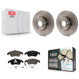 Front Brake Rotor And Ceramic Pad Kit For Mercedes-Benz E350 C300 C350 E400 E250