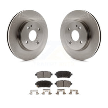 Charger l&#39;image dans la galerie, Front Disc Brake Rotors And Ceramic Pads Kit For 2011-2014 Mazda 2