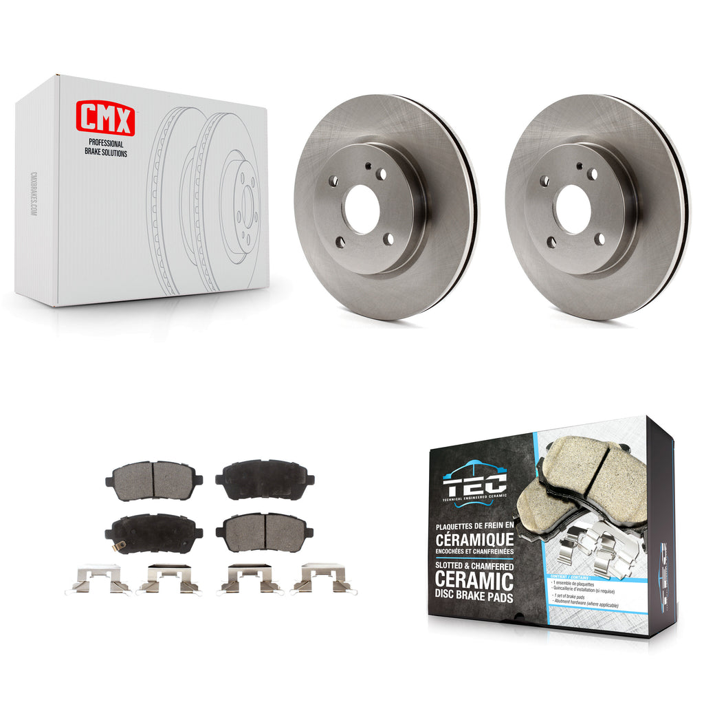 [Front] 2011-2014 Mazda 2 Premium OE Brake Rotors & Ceramic Pads Kit For Max Braking