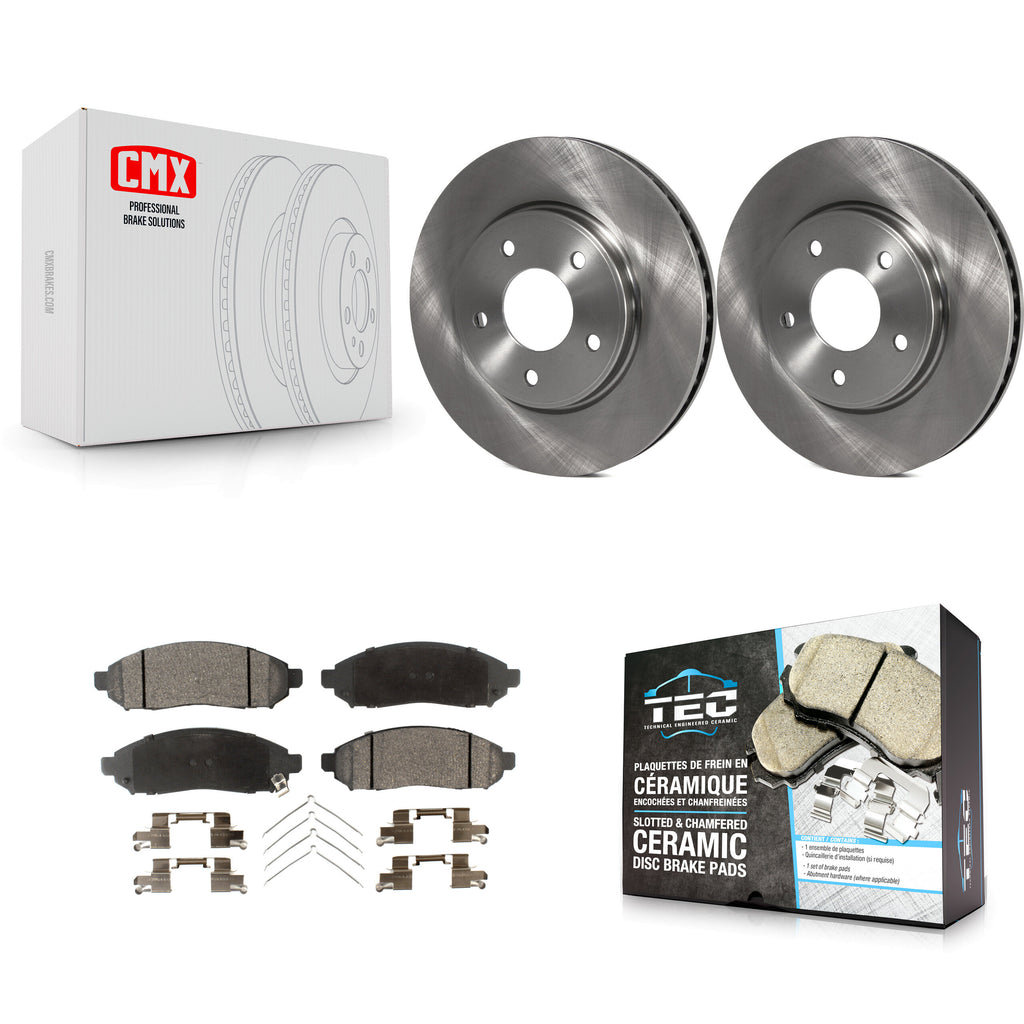 Front Brake Rotor & Ceramic Pad Kit For Nissan NV200 LEAF Chevrolet City Express