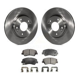 Front Brake Rotor Ceramic Pad Kit For Hyundai Elantra Kia Forte Veloster GT Koup
