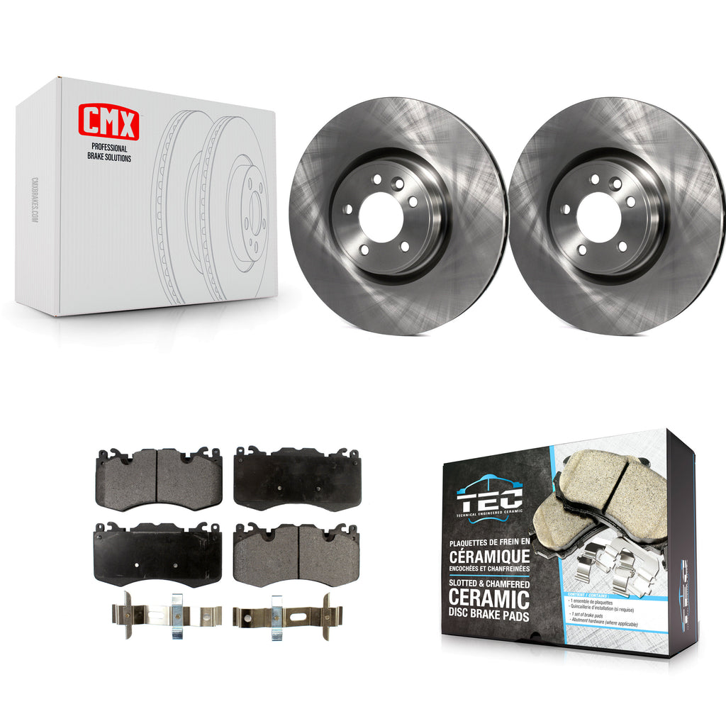 Front Disc Brake Rotors And Ceramic Pads Kit For Land Rover Range Sport