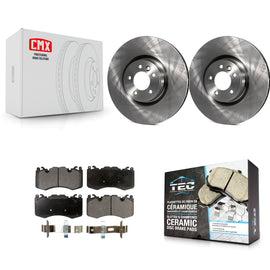 Front Disc Brake Rotors And Ceramic Pads Kit For Land Rover Range Sport