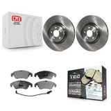 Front Disc Brake Rotors And Ceramic Pads Kit For Audi A6