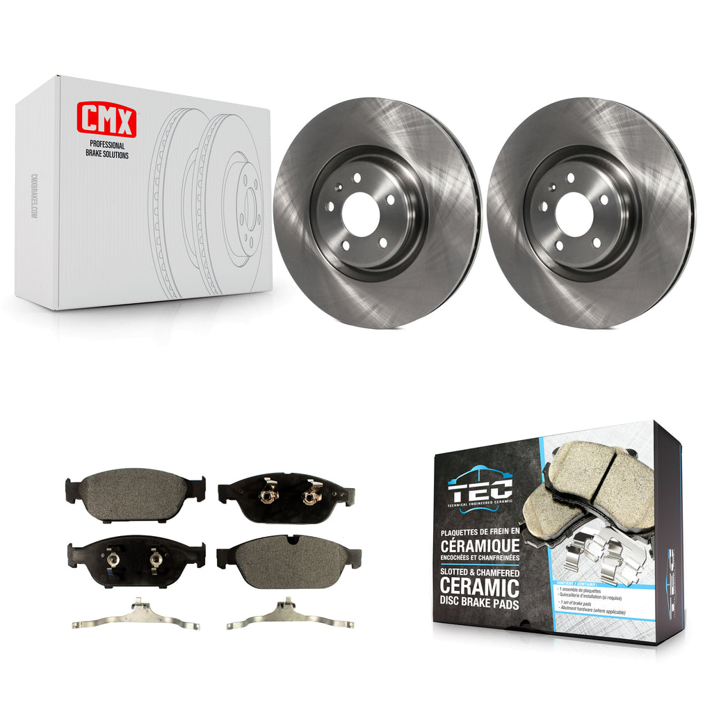 Front Disc Brake Rotors And Ceramic Pads Kit For Audi A6 Quattro A7