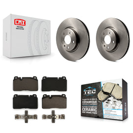 Front Disc Brake Rotors And Ceramic Pads Kit For Audi Q5