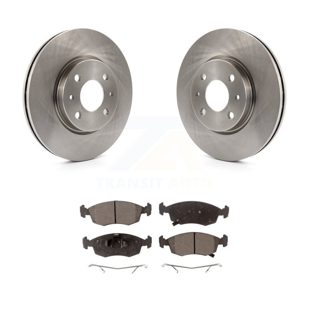 Front Disc Brake Rotors And Ceramic Pads Kit For Fiat 500