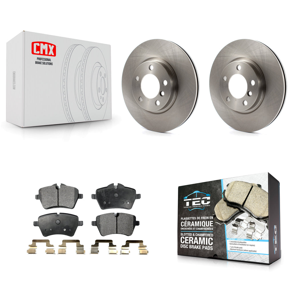 Front Disc Brake Rotors And Ceramic Pads Kit For Mini Cooper Countryman Paceman