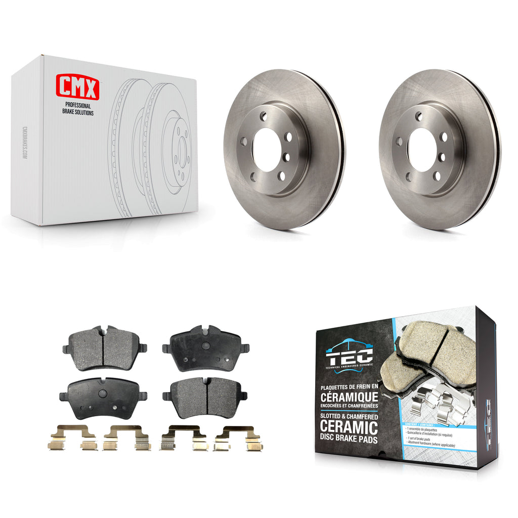 Front Disc Brake Rotors And Ceramic Pads Kit For Mini Cooper Countryman Paceman