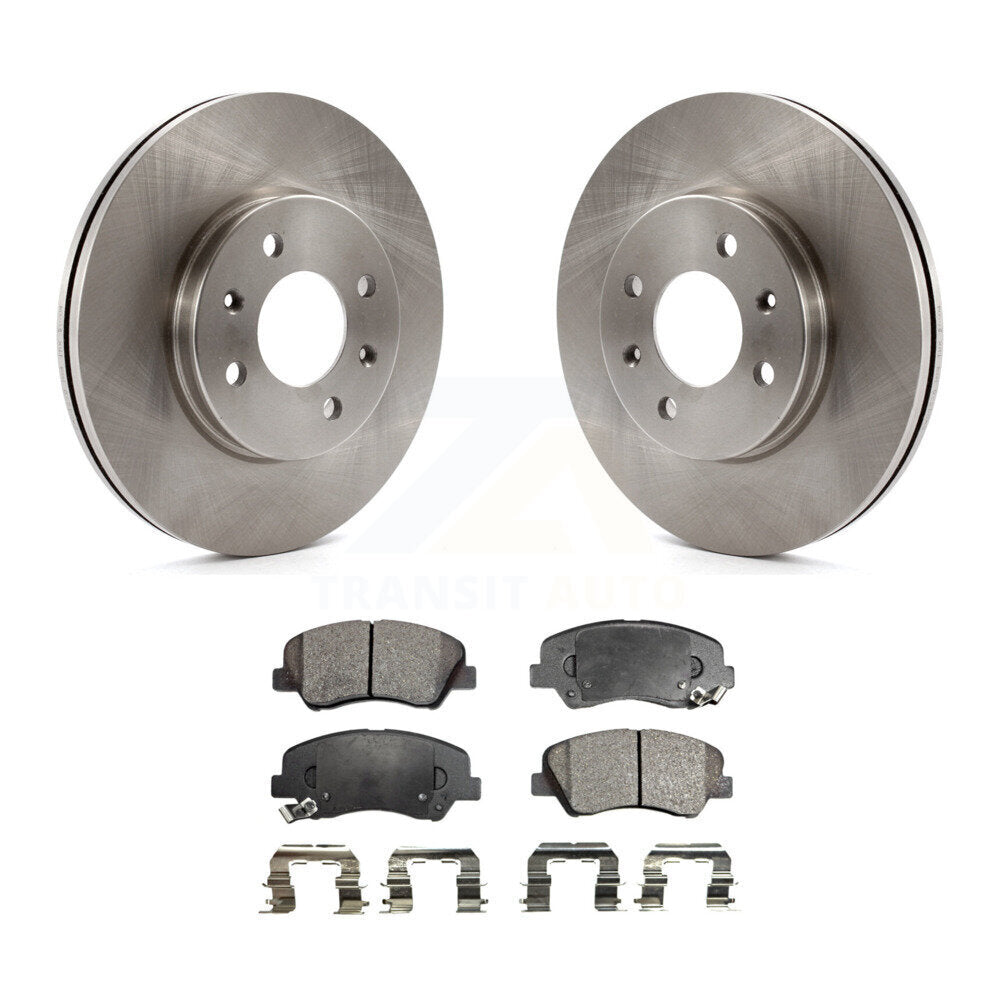 Front Disc Brake Rotors And Ceramic Pads Kit For Hyundai Accent Kia Rio