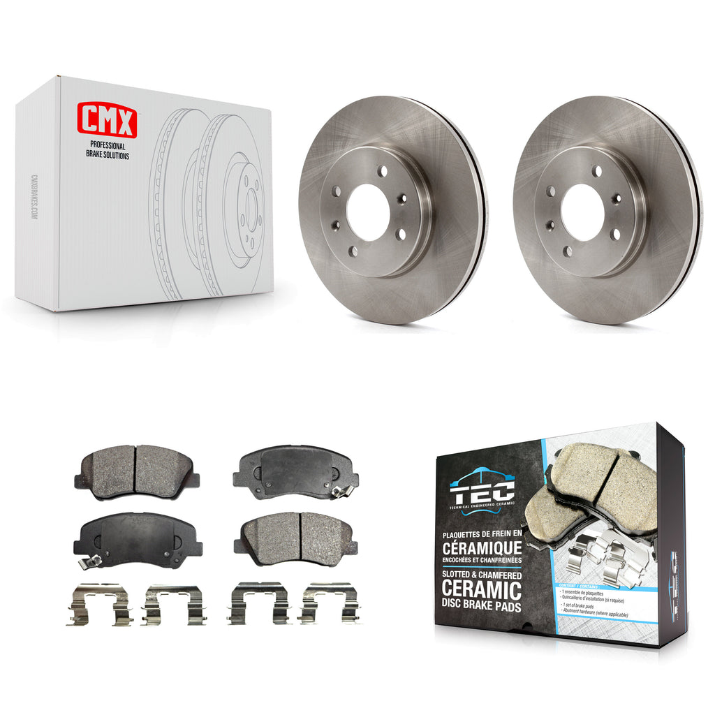 Front Disc Brake Rotors And Ceramic Pads Kit For Hyundai Accent Kia Rio