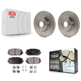 Front Disc Brake Rotors And Ceramic Pads Kit For Toyota Yaris